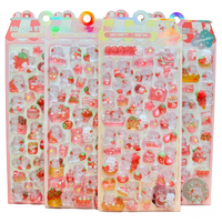 Pegatinas Epoxi Transparentes 3D con Diseño de Ángel, Forma Hexagonal, Estampado Animal, para Decoración de Teléfonos, Manualidades y Diarios, Venta al Por Mayor