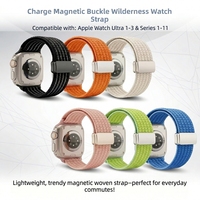 Nouveau bracelet de montre en nylon doux et coloré pour Apple Watch 38/42 mm, élastique, respirant, confortable et léger