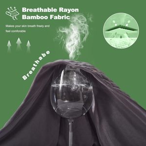 Bedlore 100% không thấm nước giường lỗi Nệm Bìa 6 "-18" Sâu túi 3D không khí vải tre nệm bảo vệ màu trắng, màu xám - Product Image 4