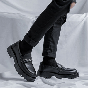 Chaussures habillées et Richelieu imperméables pour hommes, en cuir souple avec amorti, semelle épaisse et talon robuste, <span class=keywords><strong>style</strong></span> mocassins - Product Image 2
