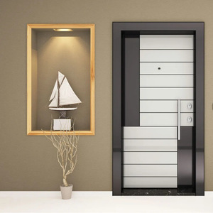 Puerta de Entrada Anti-Robo a Prueba de Explosiones, Diseño Contemporáneo de Metal, Uso Comercial, Interruptor Manual, Puerta Completa, Hecha a Medida - Product Image 1