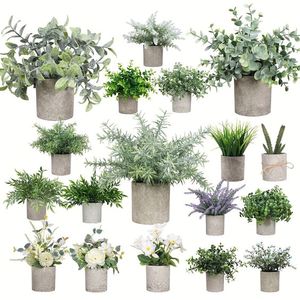 Grandes plantes artificielles tropicales de 1,20 m (2 pièces) – Faux palmiers en plastique au toucher réel pour la décoration de la maison et du jardin - Product Image 6