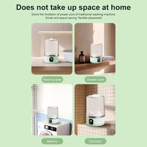 Mini-lave-linge portable rechargeable par USB pour sous-vêtements et chaussettes – Tasse à linge électrique sans fil - Product Image 4