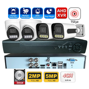 ระบบกล้องวงจรปิด TSEye Home CCTV 4CH AHD XVR พร้อมชุดฮาร์ดดิสก์ 2MP 5MP 500GB  IP66 มองเห็นภาพสีในเวลากลางคืน - Product Image 1