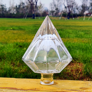 Fancy Spirit Liquor Bottle <strong>Special</strong> Shape 250ml 375ml 500ml <strong>Gin</strong> Whiskey Wine Vodka Glass Bottle for Brandy <strong>Gin</strong> with Cork - Product Image 4