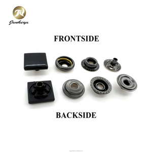 11/15/19 <span class=keywords><strong>Mm</strong></span> Bán Buôn Đơn Giản Kim Loại Vuông <span class=keywords><strong>4</strong></span> Phần Snap Nút Cho Cap Quần Áo Chất Lượng Cao Nút - Product Image 4