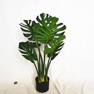 Plantas Artificiales de Monstera de Plástico y Seda, Bonsái Japonés en Macetas para Decoración del Hogar, Interior - Product Image 5