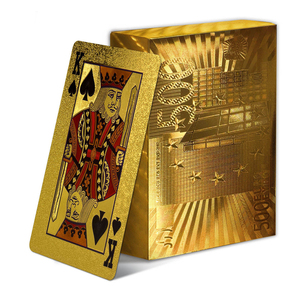 Cartes <span class=keywords><strong>de</strong></span> poker sur le thème <span class=keywords><strong>de</strong></span> l'argent euro, feuille <span class=keywords><strong>d</strong></span>'or sur PET, imperméables, pour fête, casino, cadeau - Product Image 6