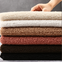 Tissu en molleton brossé tricoté 100 % polyester, super doux, respirant, séchage rapide, poids moyen, pour textile de maison, vêtements et literie