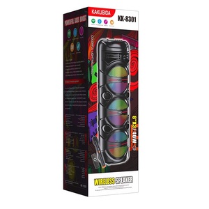 Portable Speaker 3x8 40W Rechargeable <b>Bluetooth</b> <b>USB</b> LED Light Party Use - Product Image 2