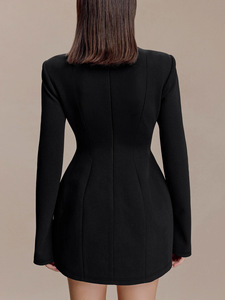 Vestido Largo Sexy para Mujer FS11410A, Vestido Negro con Aberturas - Product Image 4