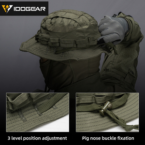 IDOGEAR tactique Boonie chapeau Ranger vert Jungle soleil chapeaux réglable respirant large bord casquette pour Boonie chapeau pêche chasse - Product Image 5