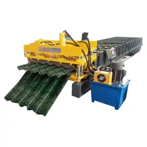 2024 new products hot sales Glazed Steel Zinc Roofing Sheet Metal Roof Making Machine Tile Making Machinery