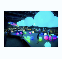 Boule de foule gonflable LED/boules d'éclairage interactives Zygotes/lumières de ballon led pour la décoration de scène