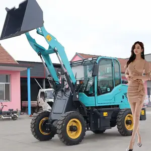 mini loader electric 4 wheel drive, wheel loaders 1.8ton payload Pallet Fork