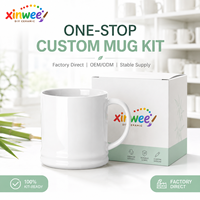 Lot de tasses en céramique en gros, kit DIY, tasses vierges personnalisables avec pinceaux à peinture acrylique, sans danger pour les aliments, anti-fuite, pour enfants, cadeau artisanal, en vrac