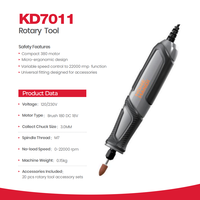 Outil rotatif miniature filaire KINGVOSPRO 18V DC pour la découpe, la gravure et le polissage électriques