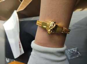 Bracelet de mode pour femme, bijoux fins, bracelet en acier inoxydable, bijoux tête de lion - Product Image 2