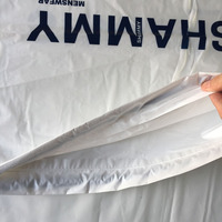 Écologique Personnaliser logo Imprimé 100mic D'épaisseur Pe En Plastique Cordon Sac À Dos Jeans Porter L'emballage De Transport Sac En Plastique
