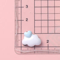 Mini amour nuage crème colle résine écologique peint à la main Art Figurine serre-tête coque de téléphone tasse à eau boucle de chaussure artisanat plat