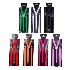 Adjustable Adult <strong>Suspenders</strong> 1/2" on Y Back Super Narrow Elastic Wedding Brace <strong>Belt</strong> for Men and <strong>Women</strong> - Product Image 2