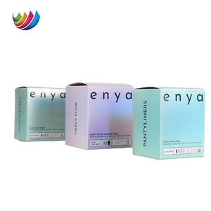 Boîtes d'emballage en papier refermables pour produits de maquillage avec logo personnalisé, boîtes d'emballage laser pour serviettes hygiéniques de différentes tailles - Product Image 1