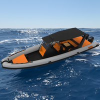 Bateau gonflable RIB860 Hypalon/PVC de double coque en aluminium profonde de 28ft V pour l'océan
