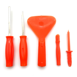 パンプキンカービングツール5ピースセットコンビネーションステンレス鋼パンプキンカービングナイフ - Product Image 2