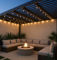 Gazebo élégant en aluminium avec toit à lames orientables électriques, commande intelligente, protection contre les intempéries et configurations extérieures personnalisées