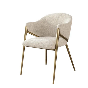 Silla de comedor de lana de cordero de terciopelo de lujo italiano de alta calidad, maquillaje, café, Hotel, sala de estar, sillas de comedor para restaurante - Product Image 6