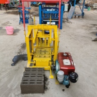 Machine mobile de fabrication de briques en béton à moteur diesel manuel non combustible 2026 avec ligne de production de briques de haute qualité à vendre