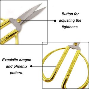 Golden Handle Tailor <b>Scissor</b> Multifunctional Craft Opening Ceremony <b>Scissors</b> Wedding Household <b>Scissors</b> - Product Image 2