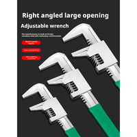 Clé universelle multifonctionnelle à angle droit en acier allié au chrome-vanadium réglable de type F Deli, grande taille