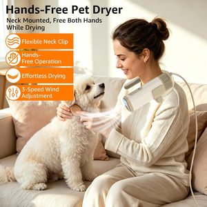 2026 New Design <b>Pet</b> Neck <b>Hair</b> <b>Dryer</b> 110,000 RPM Brushless High-Speed Blower Dog Cat Quiet 1500W Portable Negativ <b>Pet</b> Accessories - Product Image 4
