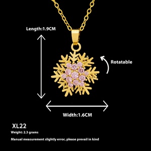 Collana in acciaio al titanio da donna Design europeo americano di nicchia fiori rotanti Cross-Border tutto abbinato alla moda Figaro zircone - Product Image 6