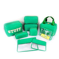 Trousse à crayons grande capacité personnalisée couleur bonbon, trousse de toilette transparente en PVC imperméable pour filles, pochette de voyage à fermeture éclair