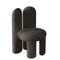 Chaise de maquillage pour influenceurs Rabbit Ears, style crème, design moderne et minimaliste, tabouret de coiffeuse de luxe léger pour chambre à coucher, chaise de forme unique