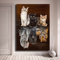 Peinture Diamantée Faite à la Main Ever Moment, Motif Animal Réflexion Aquatique, Broderie Diamantée 5D Carrée Complète, Mosaïque Décorative DIY S2F2342