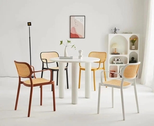 Hot Stackable Restaurant Furniture Durable PP Plastic Rattan <b>Dining</b> <b>Chair</b> on Sale - Product Image 4
