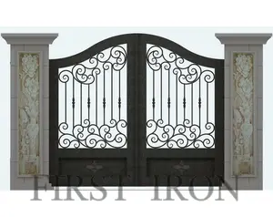 All kind of main gate design photo luxury wrought iron grill main gate