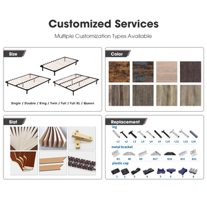 分体式大号SizeLit电动遥控双可调床架桦木板条，带塑料地块 - Product Image 5