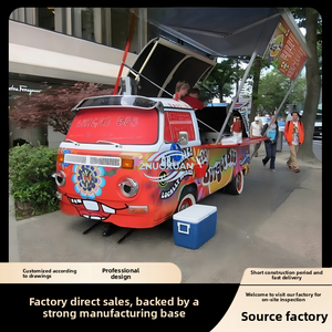 Park Mobile Food Vending Truck <b>Mirror</b> Surface Commercial Catering Trailer - Product Image 2