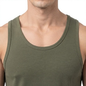 Plus Size <b>Men</b> 100% Cotton Eco-Friendly Tank Top <b>Sleeveless</b> O Neck <b>Vest</b> Breathable Knitted Casual Gym Wear - Product Image 6