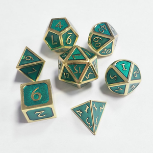 Vente en gros de dés polyédriques de haute qualité en alliage de zinc, 7 pièces, jeux de dés D&D, D4 D6 D8 D10 <span class=keywords><strong>D12</strong></span> D20 - Product Image 4