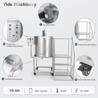 Cuve de fusion de cire électrique 100L YD-100 avec chauffage électromagnétique 0-150°C, moteur d'agitation et échelle de sécurité