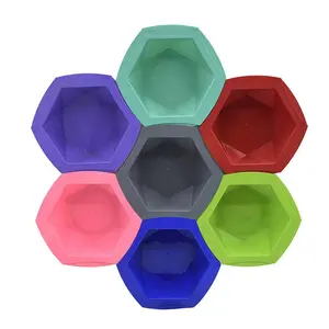맞춤형 7 색 접합 플라스틱 염료 혼합 그릇 가정용 소형 도구 안료 플레이트 미용 그릇