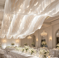 Offre Spéciale : Voilage de plafond en tissu pour décoration de restaurant extérieur, hôtel, bord de mer, mariage, fête, événement, toile de fond