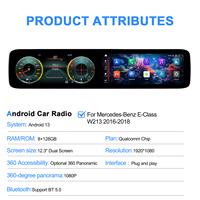 Autoradio Android Navihua à double écran pour Mercedes Benz Classe E W213 2016-2018, navigation GPS, écran Carplay, compteur de tableau de bord
