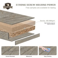 Panneau MDF mélaminé à grain de pierre haute densité de qualité supérieure, texture marbre, ignifuge et résistant à l'humidité pour usage en salle de bain