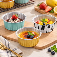 Gobelets jetables en aluminium de qualité alimentaire pour pudding, tartelettes aux œufs, cuisson, barbecue, friteuse à air, contenants en aluminium robustes, vente en gros